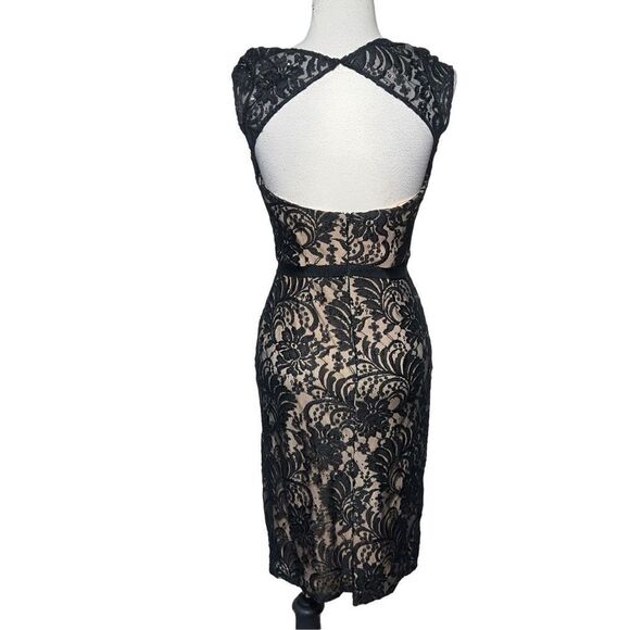 David's Bridal Black Lace Mother of the Bride Dress Size 2 - Picture 4 of 5